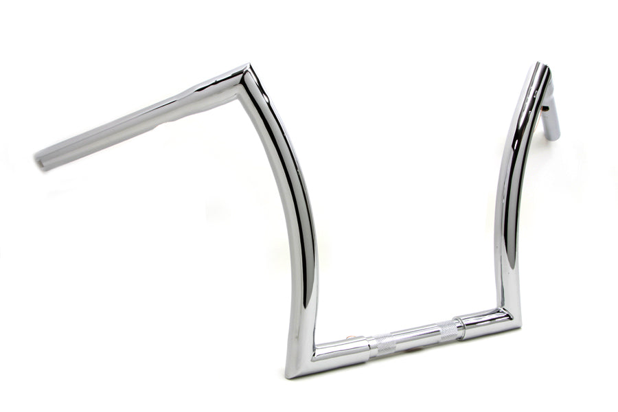 HARLEY 14 inch Z Handlebar with Indents Chrome fits 1984-2017 FXST, 1986-2017 FLST,
