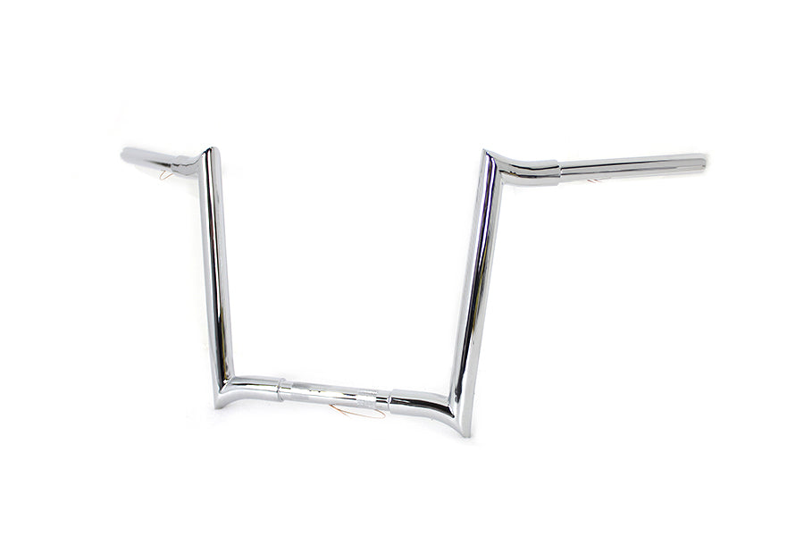 HARLEY 14 inch Chrome Z-Bar Handlebar with Indents fits 1982-1984 FL, 1982-1984 FX, 1985-UP XL, 1986-2017 FLST, 1984-2017 FXST, 1991-2017 F