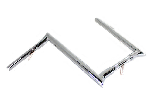 HARLEY 16 inch Chrome Z-Bar Handlebar with Indents fits 1982-1984 FL, 1982-1984 FX, 1985-UP XL, 1986-2017 FLST, 1984-2017 FXST, 1991-2017 F