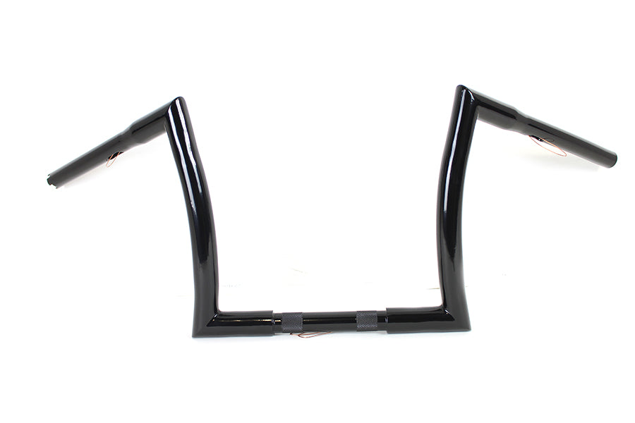 HARLEY 12 inch Z Handlebar without Indents Black fits 1984-2017 FXST, 1986-2017 FLST,