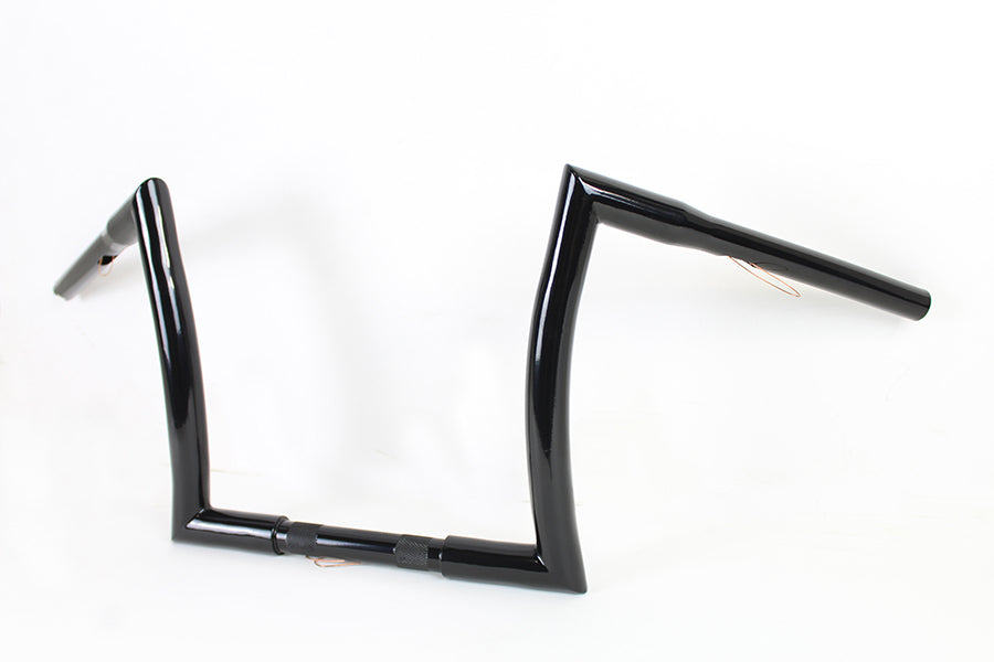HARLEY 12 inch Z Handlebar without Indents Black fits 1984-2017 FXST, 1986-2017 FLST,