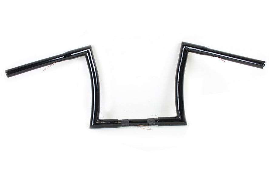 HARLEY 12 inch Z Handlebar without Indents Black fits 1984-2017 FXST, 1986-2017 FLST,