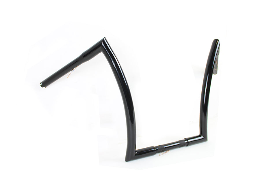 HARLEY 16 inch Z Handlebar with Indents Black fits 1984-2017 FXST, 1986-2017 FLST,