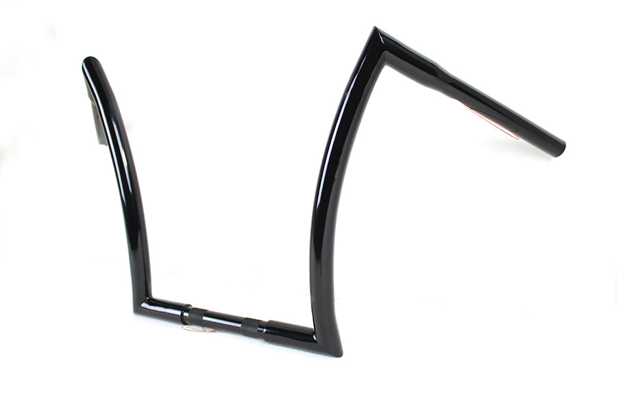 HARLEY 16 inch Z Handlebar with Indents Black fits 1984-2017 FXST, 1986-2017 FLST,