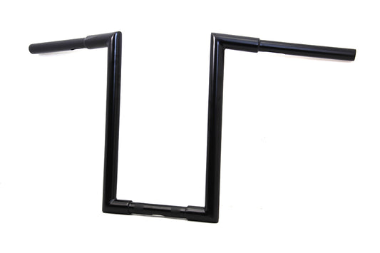 HARLEY 14 inch Fatty 'Z' Bar Handlebar without Indents Black Fits 1974-1981 FL, 1974-1981 FX, 19