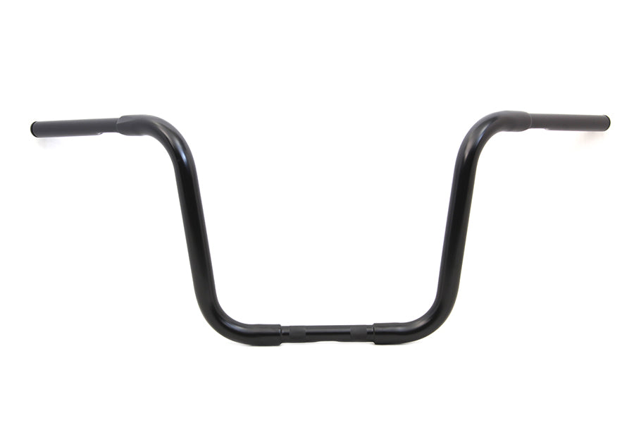 HARLEY 12-1/2 inch Buffalo Ape Hanger Handlebar with Indents Black fits 1982-1984 FL, 1982-1984 FX, 1982-UP XL, 1986-2017 FLST, 1984-2017 FXS