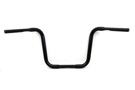 HARLEY 12-1/2 inch Buffalo Ape Hanger Handlebar with Indents Black fits 1982-1984 FL, 1982-1984 FX, 1982-UP XL, 1986-2017 FLST, 1984-2017 FXS