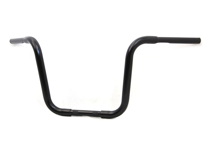 HARLEY 12-1/2 inch Buffalo Ape Hanger Handlebar with Indents Black fits 1982-1984 FL, 1982-1984 FX, 1982-UP XL, 1986-2017 FLST, 1984-2017 FXS