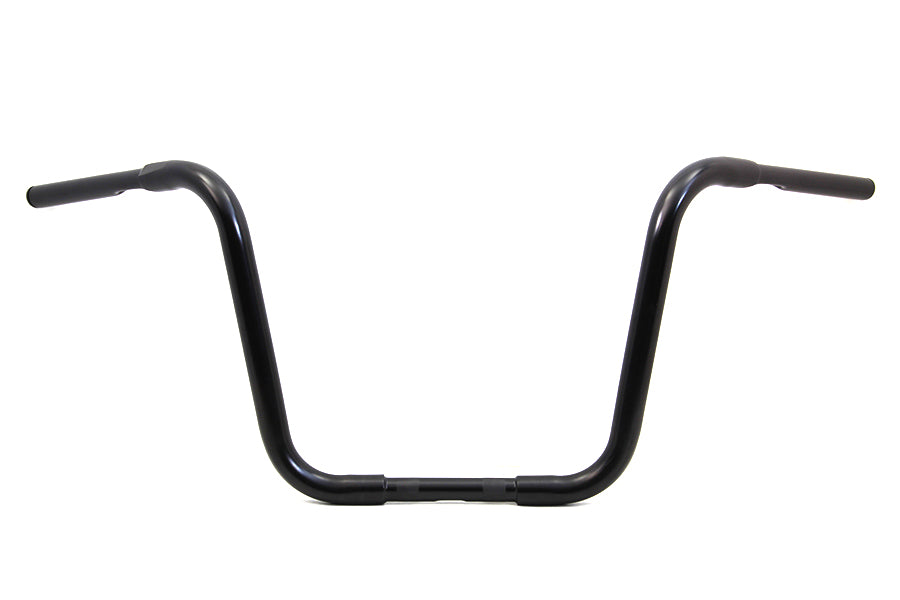 HARLEY 14 inch Buffalo Ape Hanger Handlebar with Indents Black fits 1982-1984 FL, 1982-1984 FX, 1982-UP XL, 1986-2017 FLST, 1984-2017 FXST,