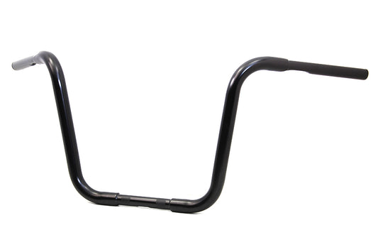 HARLEY 14 inch Buffalo Ape Hanger Handlebar with Indents Black fits 1982-1984 FL, 1982-1984 FX, 1982-UP XL, 1986-2017 FLST, 1984-2017 FXST,