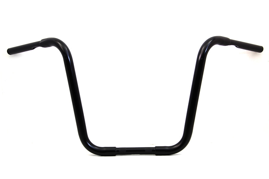 HARLEY 16 inch Buffalo Ape Hanger Handlebar with Indents Black fits 1982-1984 FL, 1982-1984 FX, 1982-UP XL, 1986-2017 FLST, 1984-2017 FXST,