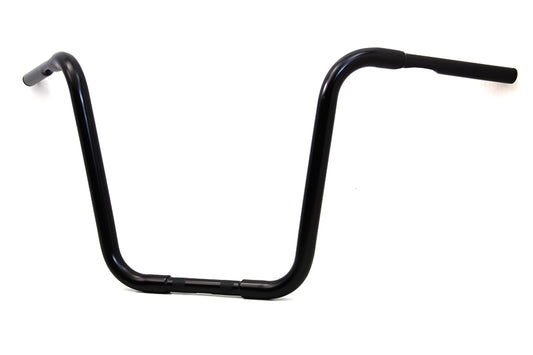 HARLEY 16 inch Buffalo Ape Hanger Handlebar with Indents Black fits 1982-1984 FL, 1982-1984 FX, 1982-UP XL, 1986-2017 FLST, 1984-2017 FXST,