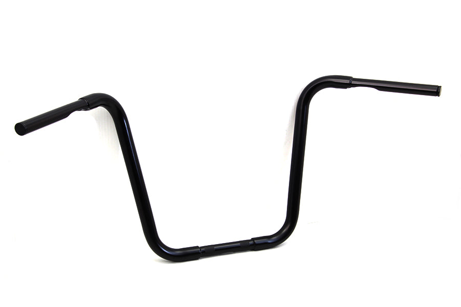 HARLEY 16 inch Buffalo Ape Hanger Handlebar with Indents Black fits 1982-1984 FL, 1982-1984 FX, 1982-UP XL, 1986-2017 FLST, 1984-2017 FXST,
