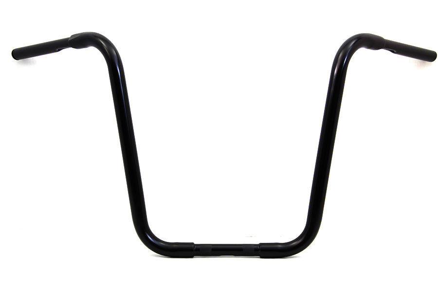 HARLEY 18 inch Buffalo Ape Hanger Handlebar with Indents Black fits 1982-1984 FL, 1982-1984 FX, 1982-UP XL, 1986-2017 FLST, 1984-2017 FXST,