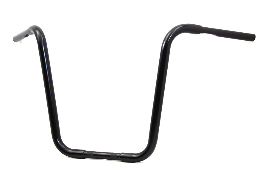 HARLEY 18 inch Buffalo Ape Hanger Handlebar with Indents Black fits 1982-1984 FL, 1982-1984 FX, 1982-UP XL, 1986-2017 FLST, 1984-2017 FXST,