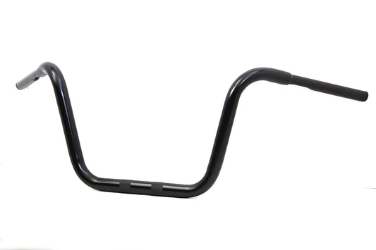 HARLEY 12 inch Rhino Ape Hanger Handlebar with Indents Black fits 0- Custom, application for use with 1-1/4 risers"