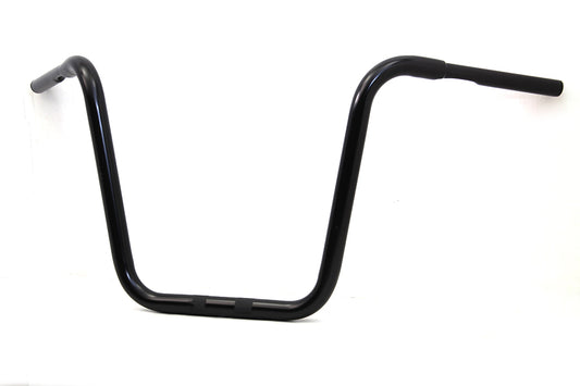 HARLEY 15-1/2 inch Rhino Ape Hanger Handlebar with Indents Black fits 0- Custom, application for use with 1-1/4 risers"