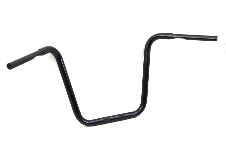 HARLEY 15-1/2 inch Rhino Ape Hanger Handlebar with Indents Black fits 0- Custom, application for use with 1-1/4 risers"