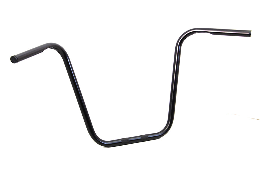 HARLEY 16 inch Ape Hanger Handlebar with Indents Gloss Black fits 1982-1984 FL, 1982-1984 FX, 1982-UP XL, 1984-2017 FXST, 1986-2017 FLST, 1