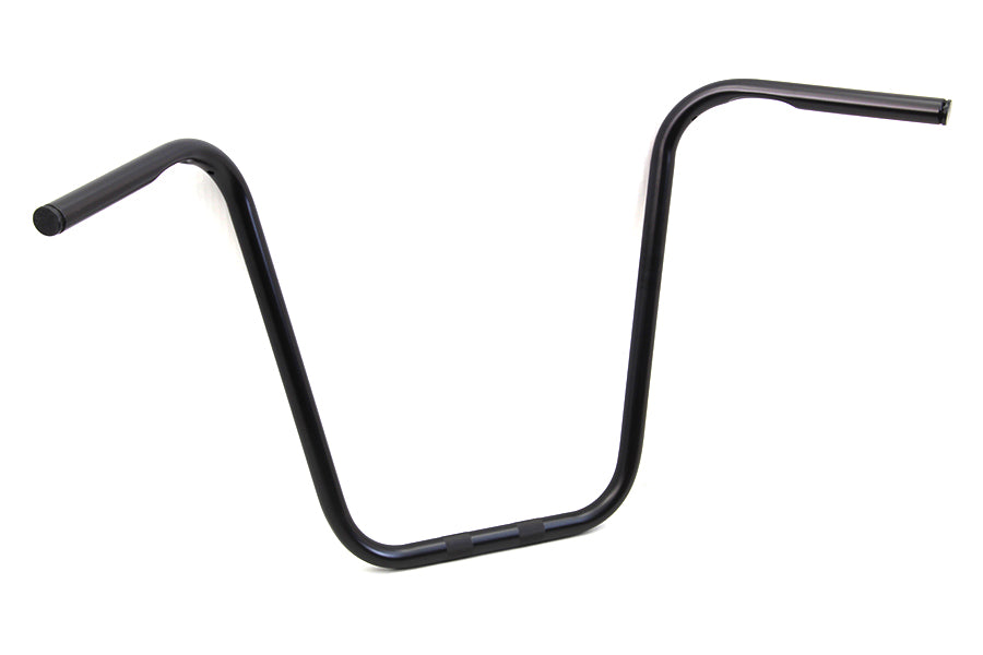 HARLEY 18 inch Ape Hanger Handlebar with Indents Black fits 1982-1984 FL, 1982-1984 FX, 1982-UP XL, 1984-2017 FXST, 1986-2017 FLST, 1982-19