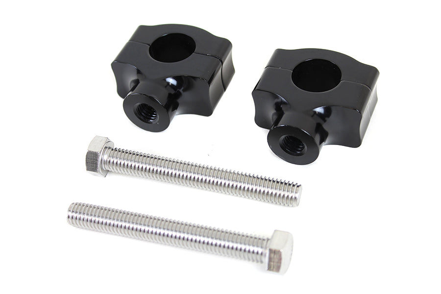 HARLEY 1 inch Handlebar Riser Set Black fits 0- Custom, applications
