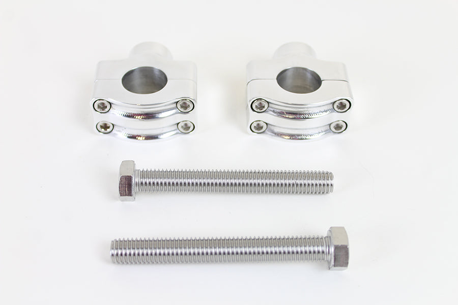 HARLEY 1 inch Handlebar Riser Set Polished fits 0- Custom, applications