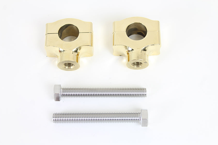 HARLEY 1 inch Handlebar Riser Set Brass fits 0- Custom,