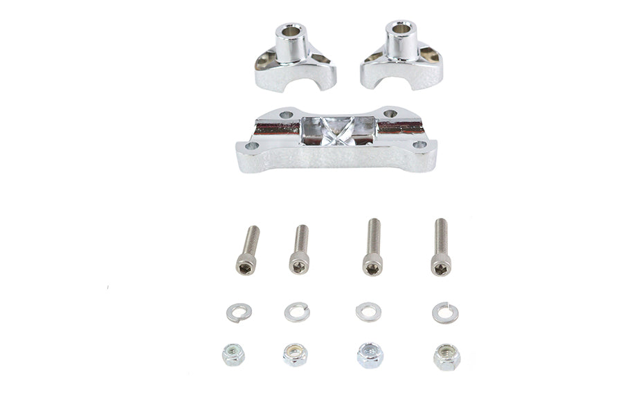 HARLEY 1-1/8 inch Riser Set Chrome fits 1977-1984 FX, 1984-1994 FXR, 1977-UP XL,