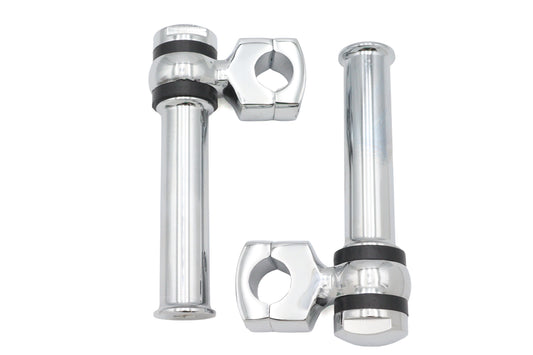 HARLEY 5-1/4 inch Offset Dog Bone Riser Set Chrome Fits 0- Custom, application