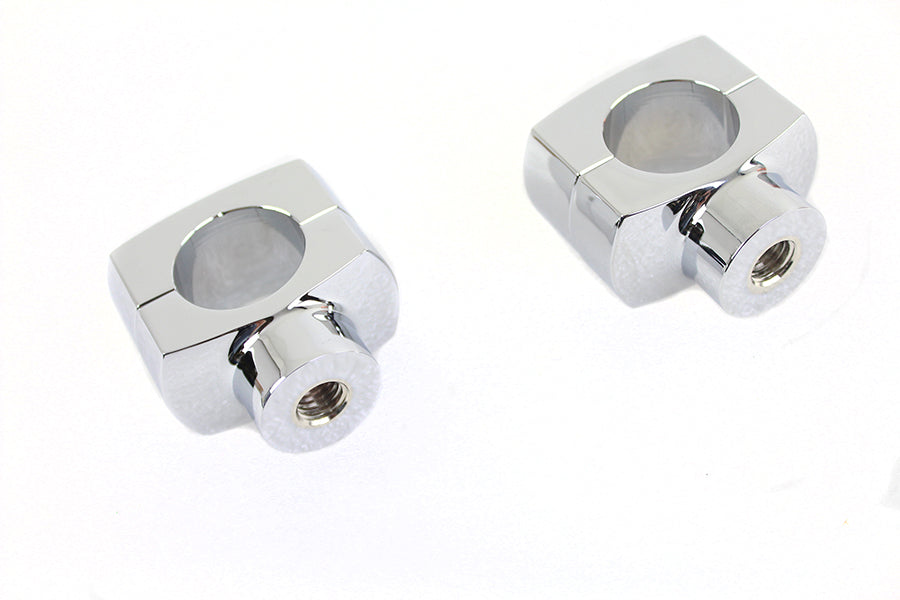 HARLEY 1-1/4 inch Shorty Riser Set Chrome fits 0- Custom, application for 1-1/4 handlebars only