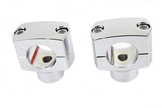 HARLEY 1-1/4 inch Shorty Riser Set Chrome Fits 0- Custom, application for 1-1/4 handlebars only