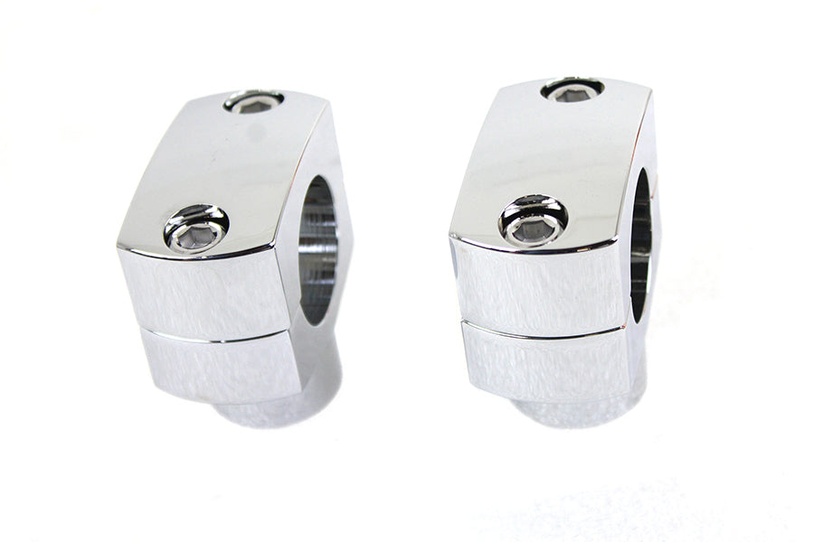 HARLEY 1-1/4 inch Shorty Riser Set Chrome fits 0- Custom, application for 1-1/4 handlebars only