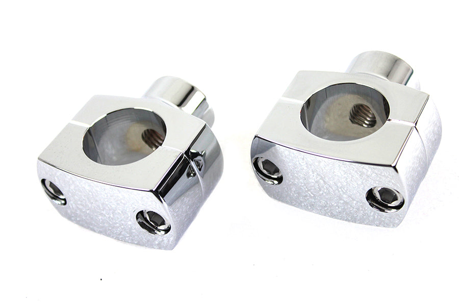 HARLEY 1-1/4 inch Shorty Riser Set Chrome fits 0- Custom, application for 1-1/4 handlebars only