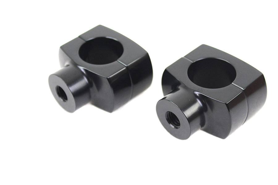 HARLEY 1-1/4 inch Shorty Riser Set Black fits 0- Custom, application for 1-1/4 handlebars only