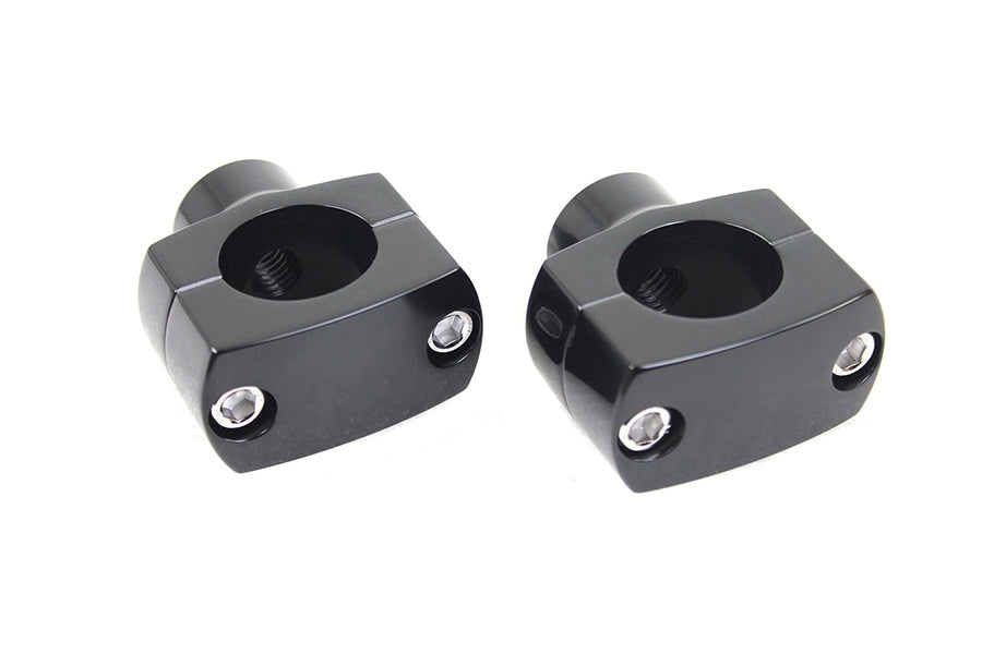 HARLEY 1-1/4 inch Shorty Riser Set Black fits 0- Custom, application for 1-1/4 handlebars only