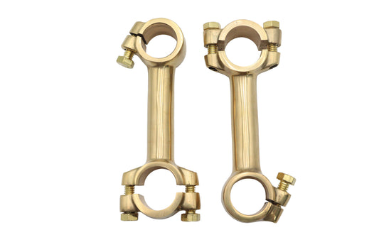 HARLEY 4 inch Dog Bone Riser Set Brass Fits 0- Custom, application
