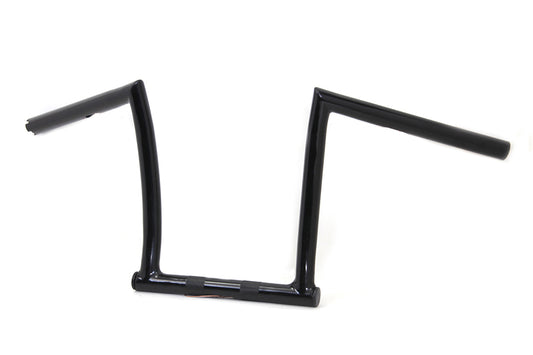 HARLEY 11 inch Black ChiZeled Z-Bar Handlebar with Indents Fits 1980-UP XL, 1980-1984 FL, 1984-2