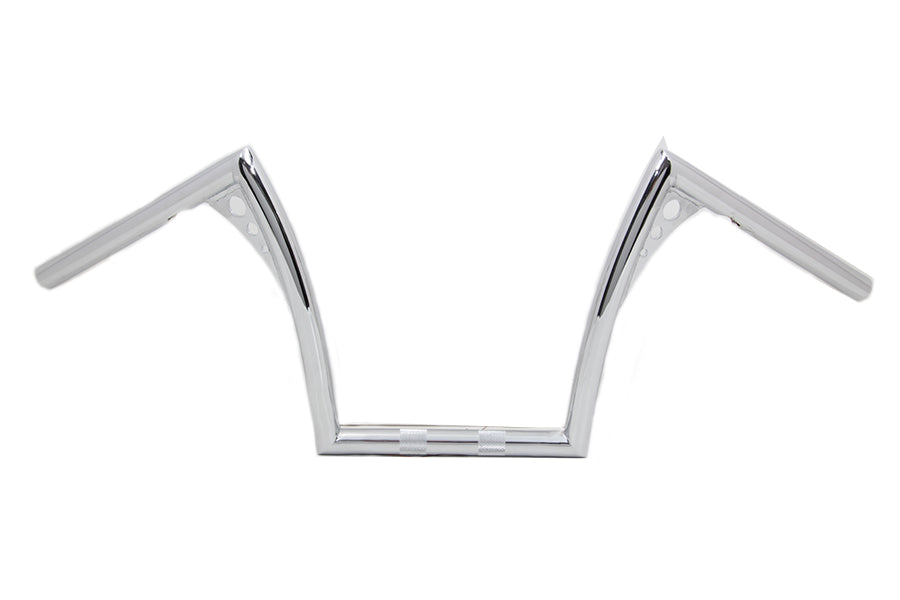 HARLEY 12 inch Pirate Z-Bar Handlebar Chrome fits 1982-1984 FL, 1982-1984 FX, 1982-UP XL, 1986-2017 FLST, 1984-2017 FXST, 1982-1984 FXR,