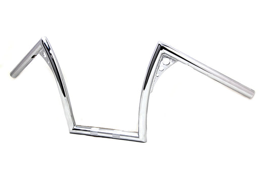 HARLEY 12 inch Pirate Z-Bar Handlebar Chrome fits 1982-1984 FL, 1982-1984 FX, 1982-UP XL, 1986-2017 FLST, 1984-2017 FXST, 1982-1984 FXR,