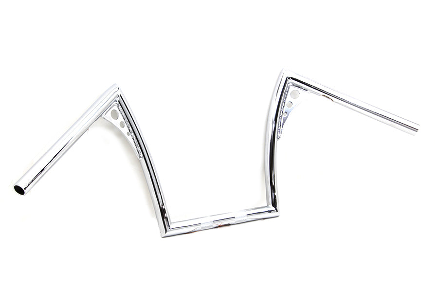 HARLEY 12 inch Pirate Z-Bar Handlebar Chrome fits 1982-1984 FL, 1982-1984 FX, 1982-UP XL, 1986-2017 FLST, 1984-2017 FXST, 1982-1984 FXR,