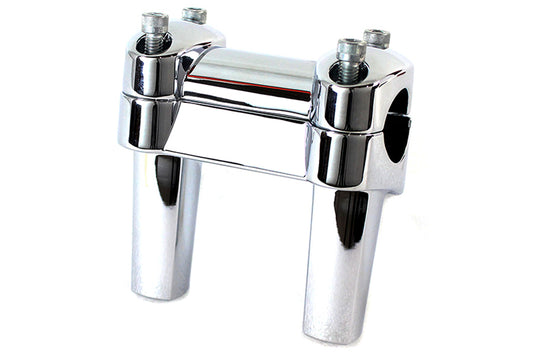 HARLEY 4.1 inch Fat Riser Kit Chrome fits 0- Custom, application for 1-1/4 handlebars"
