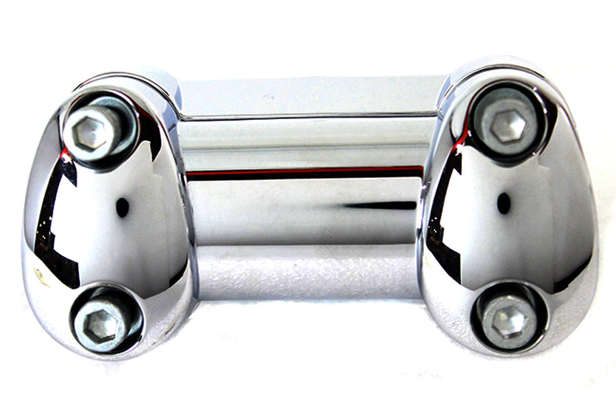 HARLEY 4.1 inch Fat Riser Kit Chrome fits 0- Custom, application for 1-1/4 handlebars"