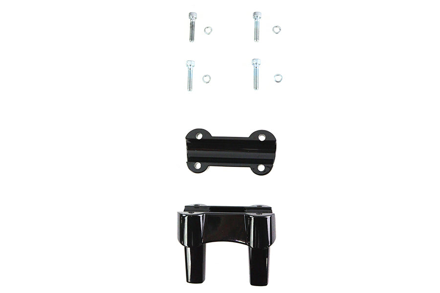 HARLEY 4.1 inch Fat Riser Kit Black fits 0- Custom, application for 1-1/4 handlebars"