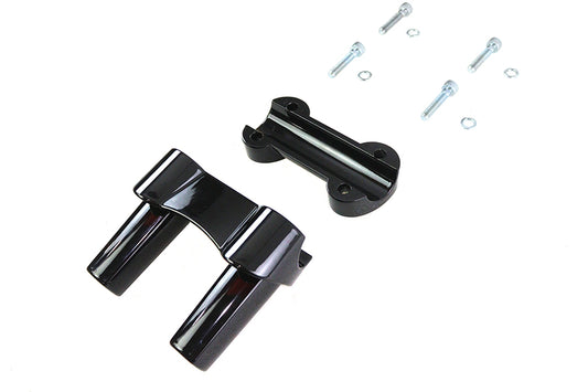 HARLEY 4.1 inch Fat Riser Kit Black fits 0- Custom, application for 1-1/4 handlebars"