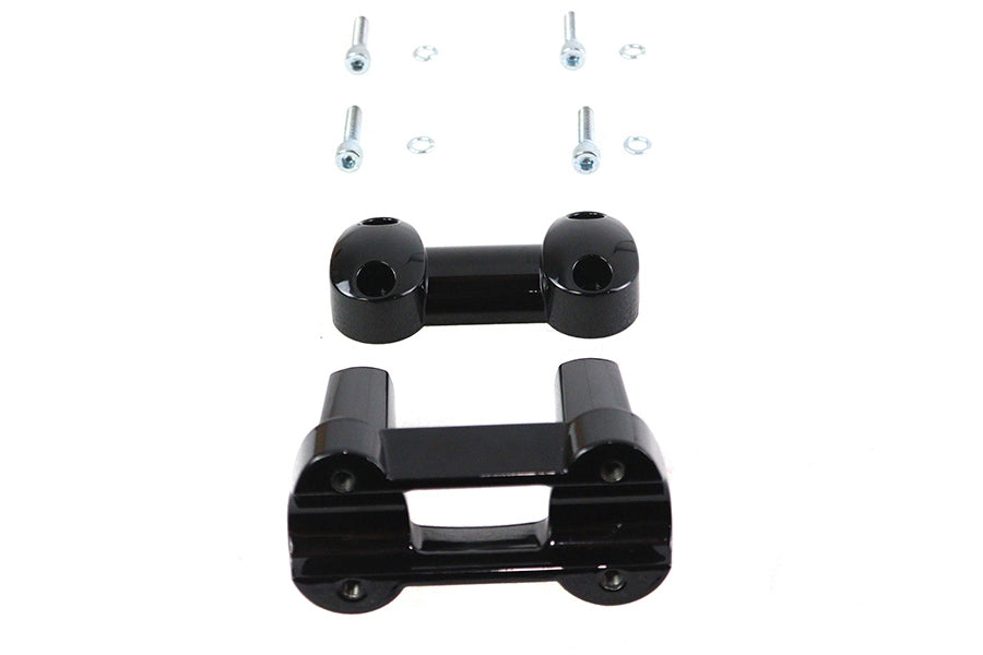 HARLEY 4.1 inch Fat Riser Kit Black fits 0- Custom, application for 1-1/4 handlebars"