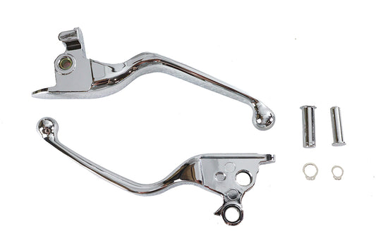 HARLEY Hand Lever Set Chrome Fits 2018-2024 FXFB, 2018-2024 FXFBS, 2018-2024 FXDRS, 2018-2024