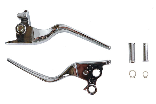 HARLEY Hand Lever Set Chrome Fits 2018-2024 FXFB, 2018-2024 FXFBS, 2018-2024 FXDRS, 2018-2024