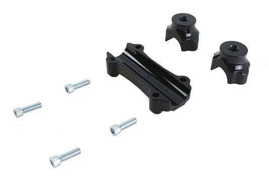 HARLEY Fat 1 inch Riser Set Black Fits 0- Custom, applications for 1-1/4 handlebars"