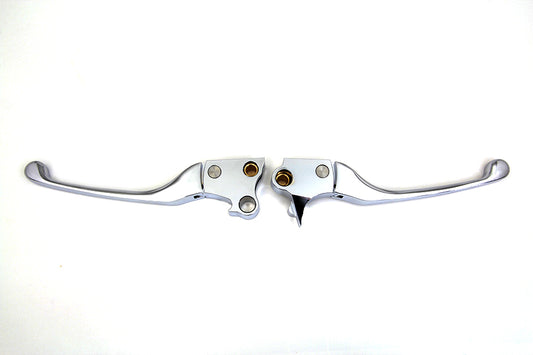 HARLEY Chrome Adjustable Hand Lever Set Fits 1996-2012 FXST, 1996-2012 FLST, 1996-2012 FLT,