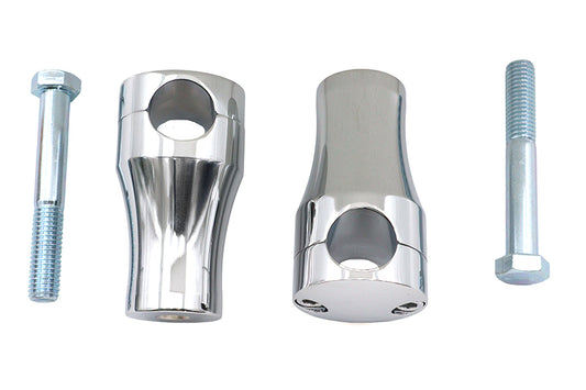 HARLEY 3 inch Solid Billet Riser Set Chrome Fits 0- Custom, application for 1 handlebars"